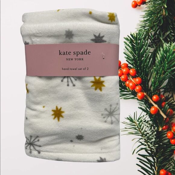 Kate Spade Christmas Hand Towels Sweet Of 2 - Picture 1 of 1